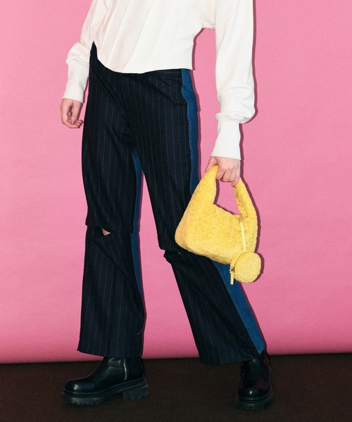 「MAISON SPECIAL」 デニムパンツ 36 ブラック レディースの画像