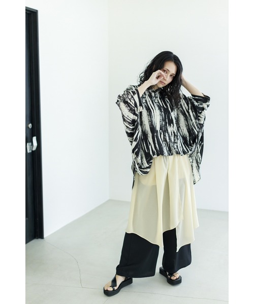 OSMOSIS（オズモーシス） 「loaf」7分袖ブラウス ONE SIZE ブルー系