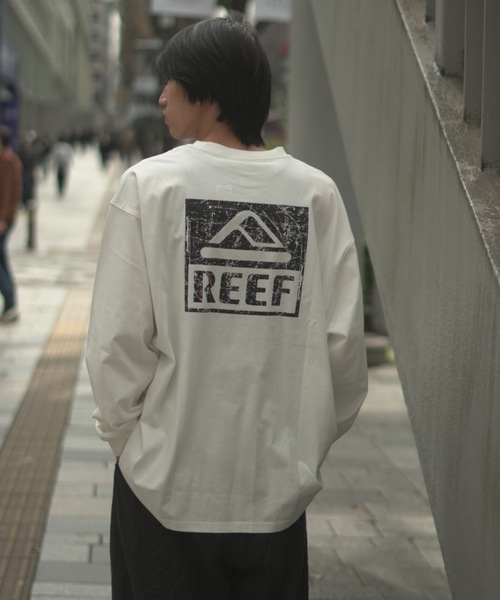 REEF（リーフ） tシャツ REEF BOX LOGO LS T バックプリント ロンT