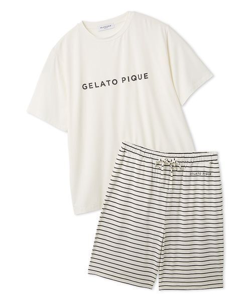 gelato pique（ジェラートピケ） パジャマ 「HOMME」レーヨンロゴT