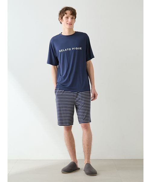 gelato pique（ジェラートピケ） パジャマ 「HOMME」レーヨンロゴT