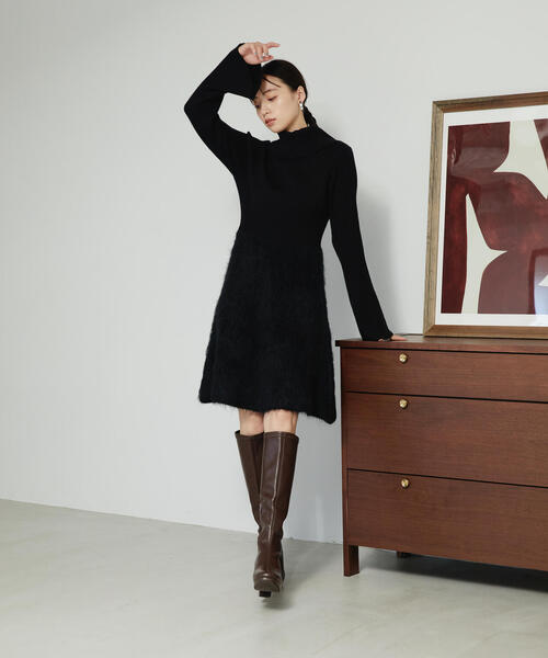 「JILL by JILL STUART」 ニットワンピース FREE グレー レディース_画像3