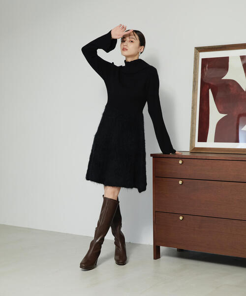 「JILL by JILL STUART」 ニットワンピース FREE グレー レディース_画像5