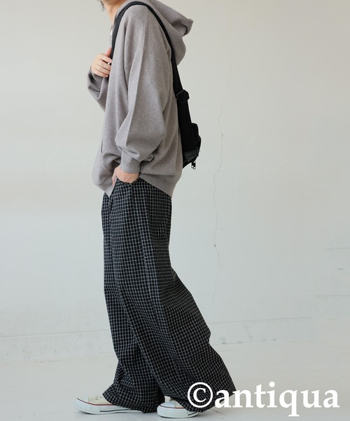 「antiqua」 イージーパンツ LARGE ブラック レディース_画像9
