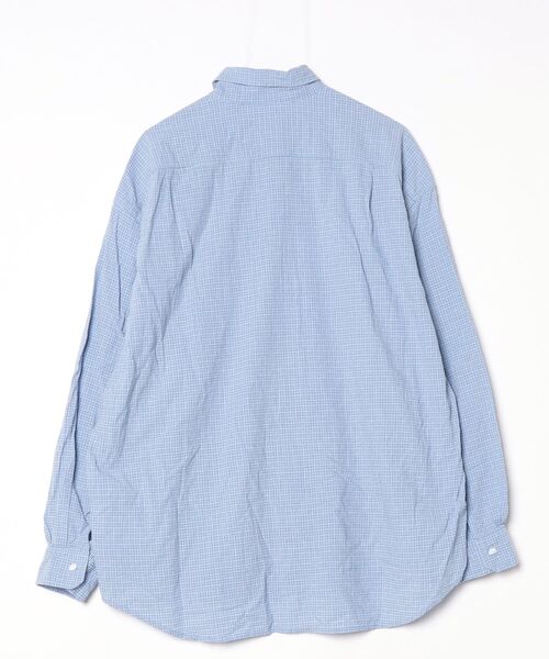 「HINSON」 チェック柄長袖シャツ M ブルー メンズ_画像2