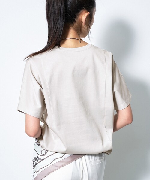 INDIVI（インディヴィ） tシャツ 「汗ジミ防止／褒められTシャツ」上品