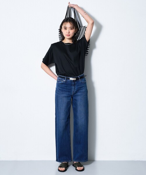 tシャツ 「汗ジミ防止／褒められTシャツ」上品カジュアル！ドルマンTシャツ レディースの画像