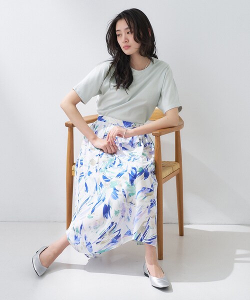 tシャツ 「汗ジミ防止／褒められTシャツ」上品カジュアル！ドルマンTシャツ レディースの画像
