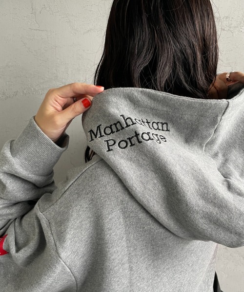 「Manhattan Portage」 プルオーバーパーカー X-LARGE ブラック レディース_画像9