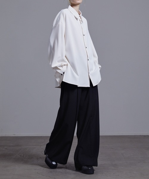 「Loose/ルース」 長袖シャツ S グレー メンズ_画像8