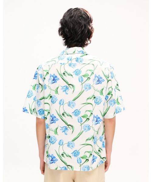 シャツ 'KENZO Tulip' ハワイアン ショートスリーブ シャツ イン コットン メンズの画像