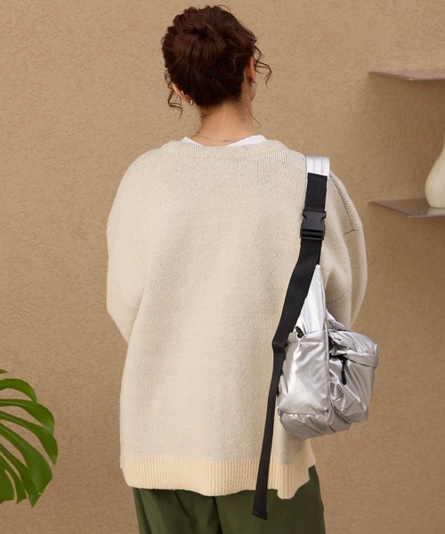 「THE CRAFT CREW PRODUCTS」 ニットカーディガン FREE ネイビー レディース_画像6