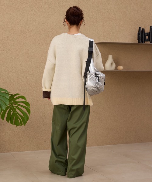 「THE CRAFT CREW PRODUCTS」 ニットカーディガン FREE ネイビー レディース_画像8
