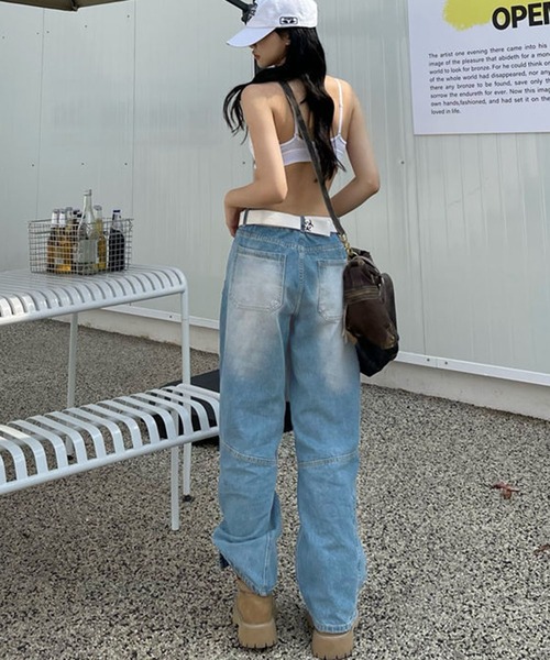 「meJane」 デニムパンツ M ブルー レディース_画像5