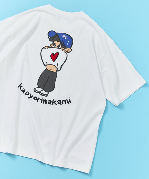 tシャツ kaoyorinakami × FREAK'S STORE/カオヨリナカミ 別注 ヘソダシボーイ Tee メンズ レディースの画像