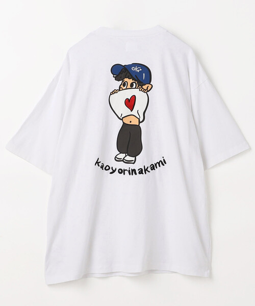 tシャツ kaoyorinakami × FREAK'S STORE/カオヨリナカミ 別注 ヘソダシボーイ Tee メンズ レディースの画像