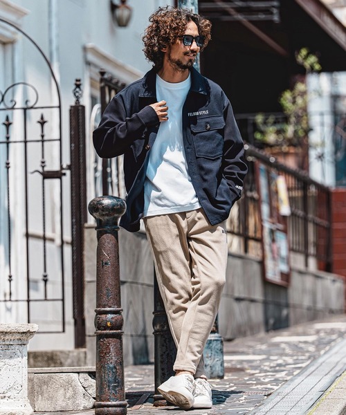 シャツ ms6560- Scuba×Woven Combo Shirt Jacket シャツジャケット(F26A070) メンズの画像