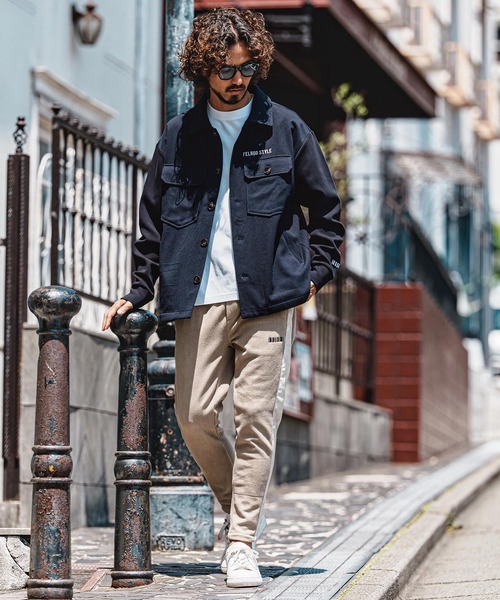 シャツ ms6560- Scuba×Woven Combo Shirt Jacket シャツジャケット(F26A070) メンズの画像