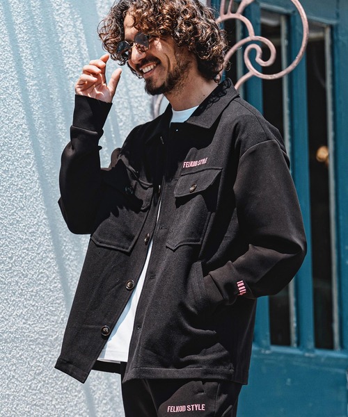 シャツ ms6560- Scuba×Woven Combo Shirt Jacket シャツジャケット(F26A070) メンズの画像
