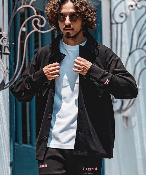 シャツ ms6560- Scuba×Woven Combo Shirt Jacket シャツジャケット(F26A070) メンズの画像