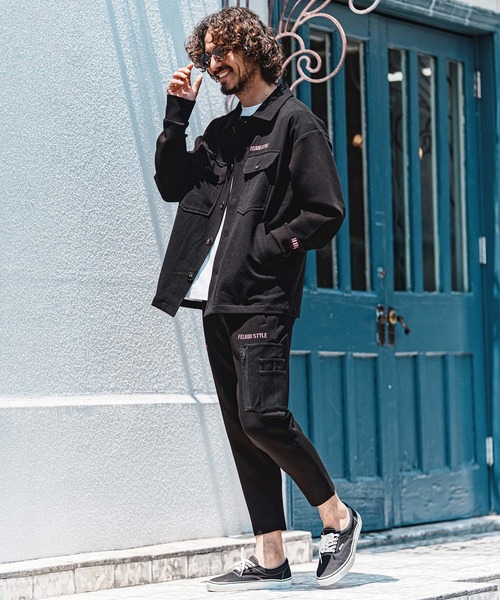 シャツ ms6560- Scuba×Woven Combo Shirt Jacket シャツジャケット(F26A070) メンズの画像