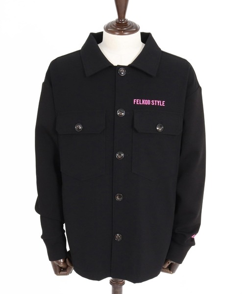 シャツ ms6560- Scuba×Woven Combo Shirt Jacket シャツジャケット(F26A070) メンズの画像