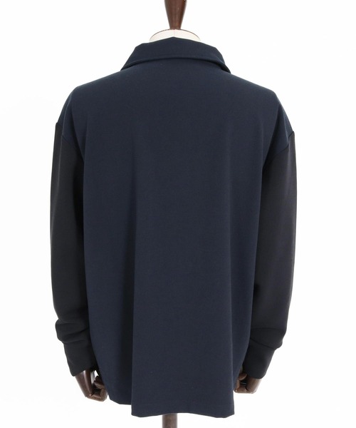 シャツ ms6560- Scuba×Woven Combo Shirt Jacket シャツジャケット(F26A070) メンズの画像