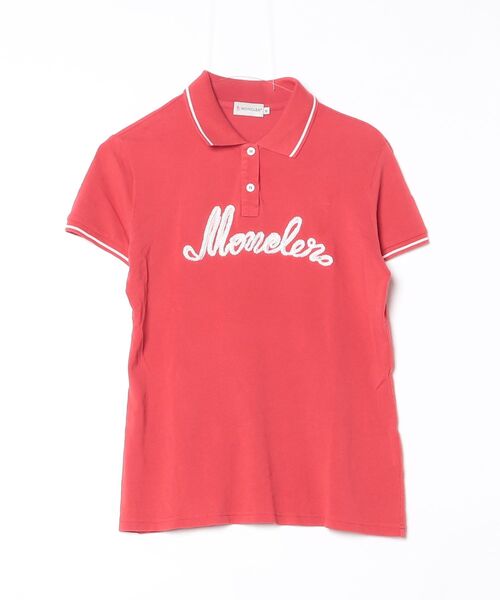 モンクレール MONCLER 半袖ポロシャツ Mサイズレディース MONCLER（モンクレール） 半袖ポロシャツ M レッド レディース