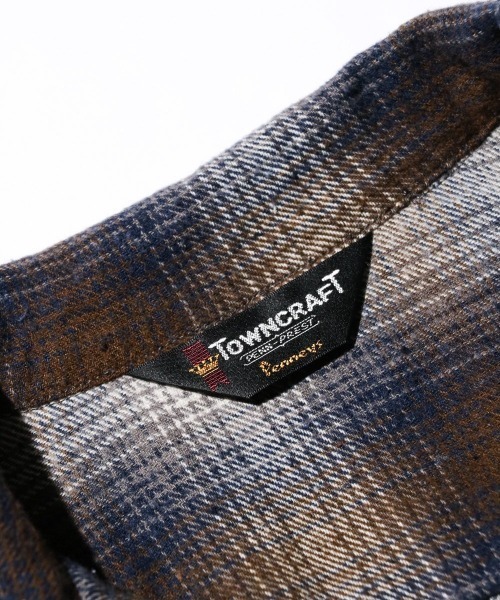 "TOWNCRAFT" 긴팔 넬 셔츠 MEDIUM 블루 남성 (3/8)
