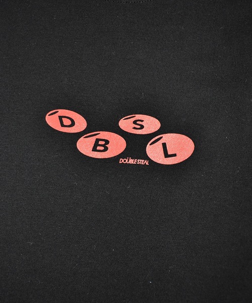「DOUBLE STEAL」 長袖Tシャツ - ブラック メンズ_画像9