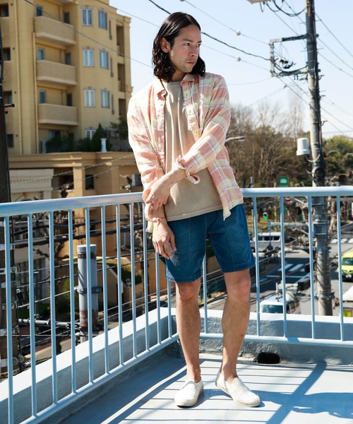 「BAYFLOW」 ショートパンツ MEDIUM ライトピンク メンズ_画像9