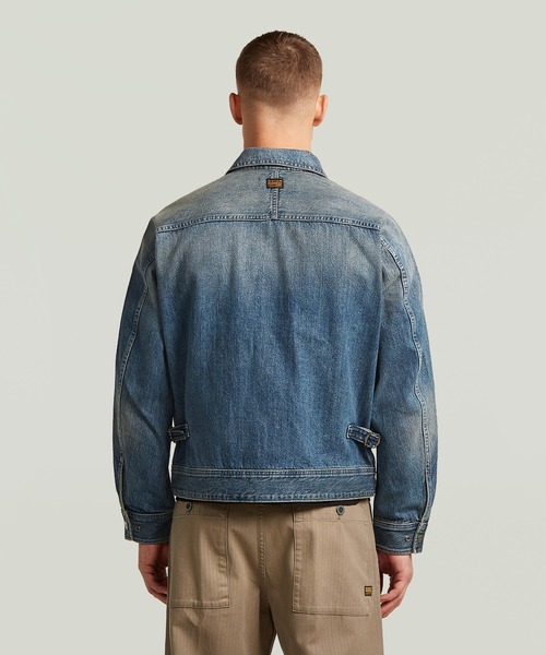 Más です。G-STAR RAWデニムジャケット 淡い青 サイズXL G-STAR RAW デニムジャケット gジャン Battle Denim Jacket/ミリタリー