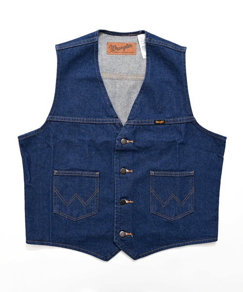 Wrangler デニムベスト Wrangler（ラングラー） ベスト ジレ カウボーイカット デニムベスト
