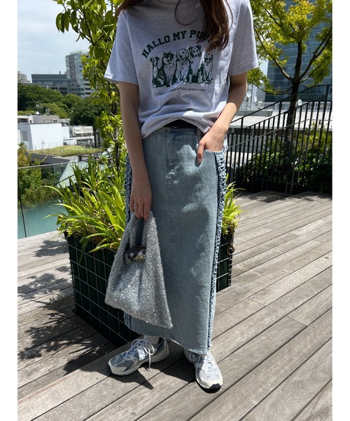 「WC」 デニムスカート FREE ブルー レディース_画像9
