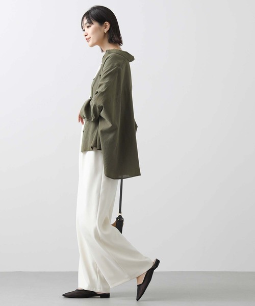 「Gready Brilliant」 「AuieF」長袖シャツ 38 インディゴブルー レディース_画像4