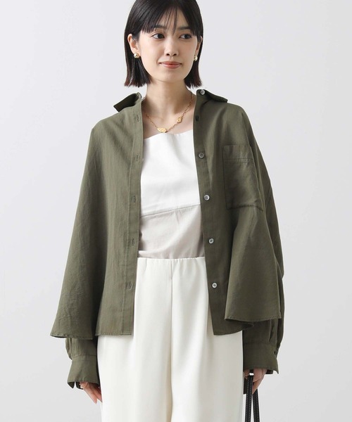 「Gready Brilliant」 「AuieF」長袖シャツ 38 インディゴブルー レディース_画像7