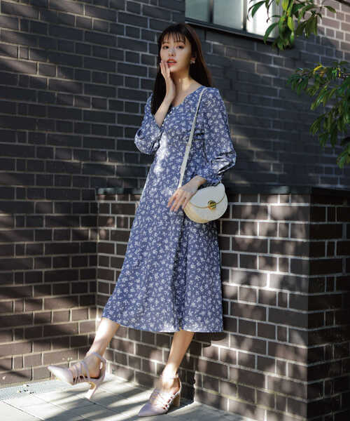 「PROPORTION BODY DRESSING」 7分袖ワンピース SMALL ダークグレー レディース_画像7