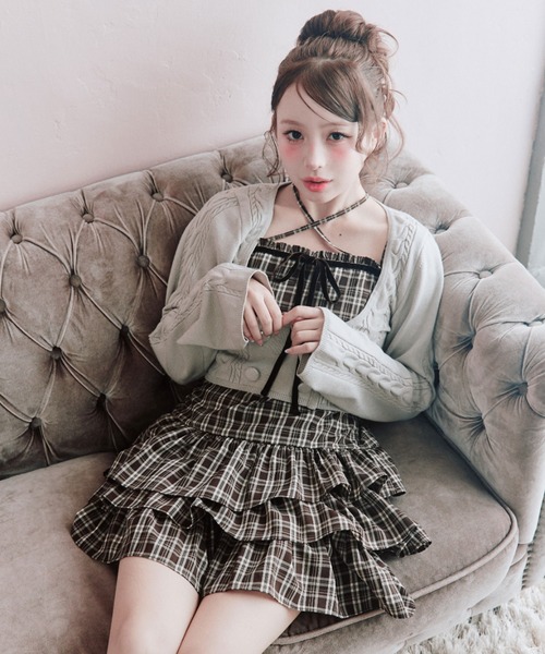 OLIVE des OLIVE（オリーブデオリーブ） ワンピース ケーブルカーデと