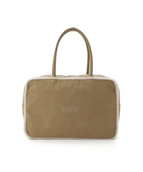 FURFUR BIGボストンバッグ ベージュ FURFUR（ファーファー） ボストンバッグ ムートンBIGボストンバッグ