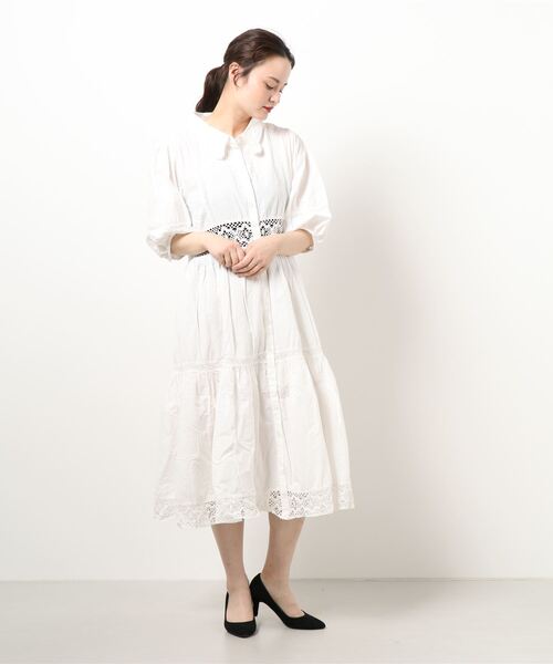 正規店仕入れの ワンピース シャツワンピース 蝶襟綿ローンシャツワンピース 正規品 Habitat Jeunes Normandie Fr