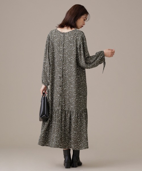 人気人気SALE ワンピース プリントVネックギャザーワンピース 長袖 ZOZOTOWN PayPayモール店 - 通販 - PayPayモール 豊富なHOT