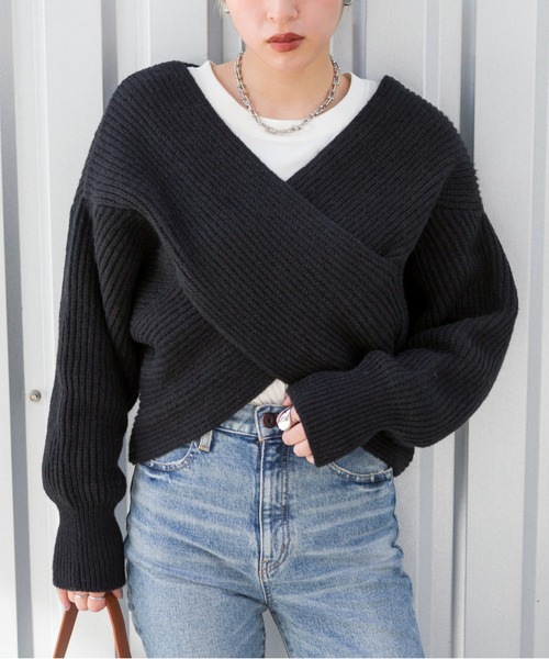 SpRay（スプレイ） ニット クロスカシュクールニット : ZOZOTOWN Yahoo