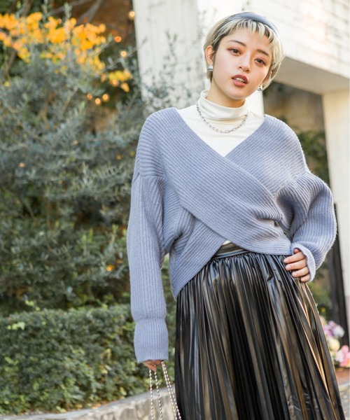 SpRay（スプレイ） ニット クロスカシュクールニット : ZOZOTOWN Yahoo