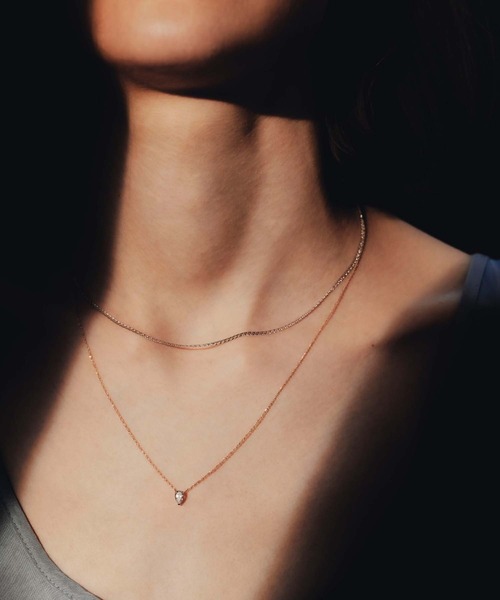 ネックレス 「les bon bon」rad necklace white gold BOB179 レディースの画像