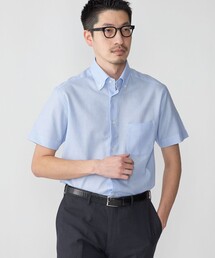 シャツ SHIPS: カラミ織り ボタンダウン 無地 半袖 シャツ メンズ｜ZOZOTOWN Yahoo!店