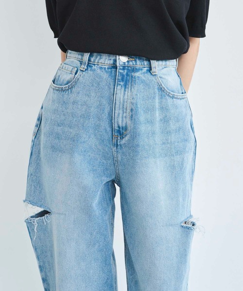 ジーンズ デニム デニムパンツ 「XS〜Lサイズ展開」サイドカット