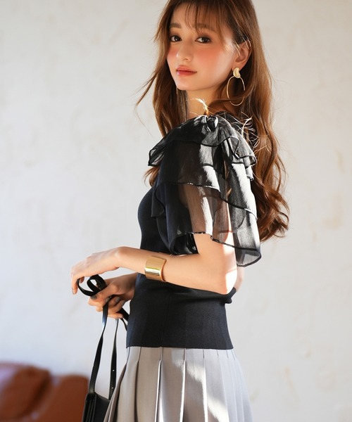 SAISON DE PAPILLON（セゾンドパピヨン） ニット セーター シフォン