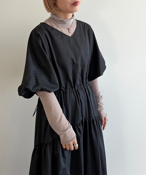 apres jour mignon（アプレジュールミニョン） ワンピース ドロスト袖