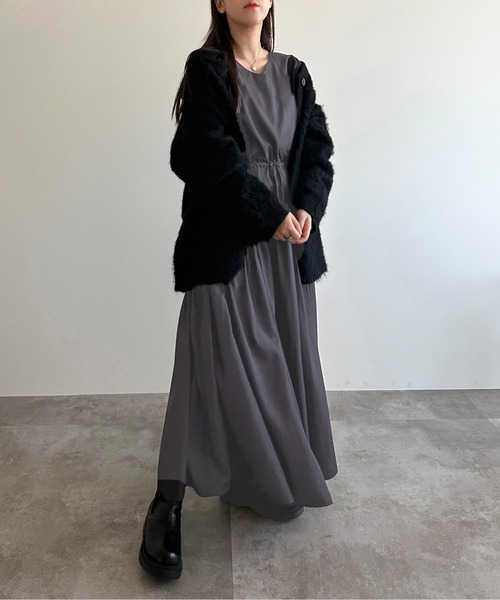 apres jour mignon（アプレジュールミニョン） ワンピース ドロスト袖