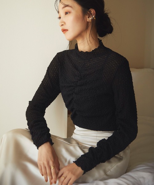 Stylevoice for xxx tシャツ シアーシュリンクカットソー